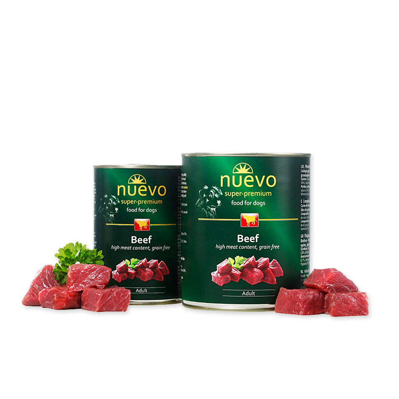 NUEVO DOG BEEF konservi suņiem Liellops 800g