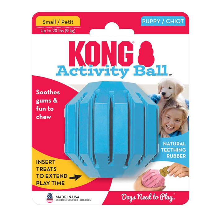 KONG PUPPY ACTIVITY BALL rotaļlieta kucēniem S 6cm