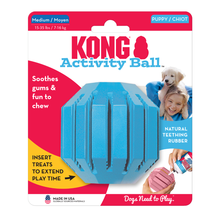 KONG PUPPY ACTIVITY BALL rotaļlieta kucēniem M 7.6cm