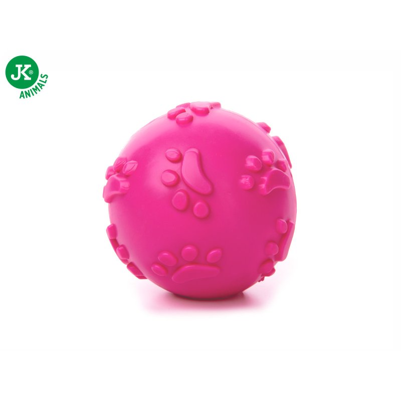 JK suņu rotaļlieta TPR bumba ar pīkstuli Green 6cm