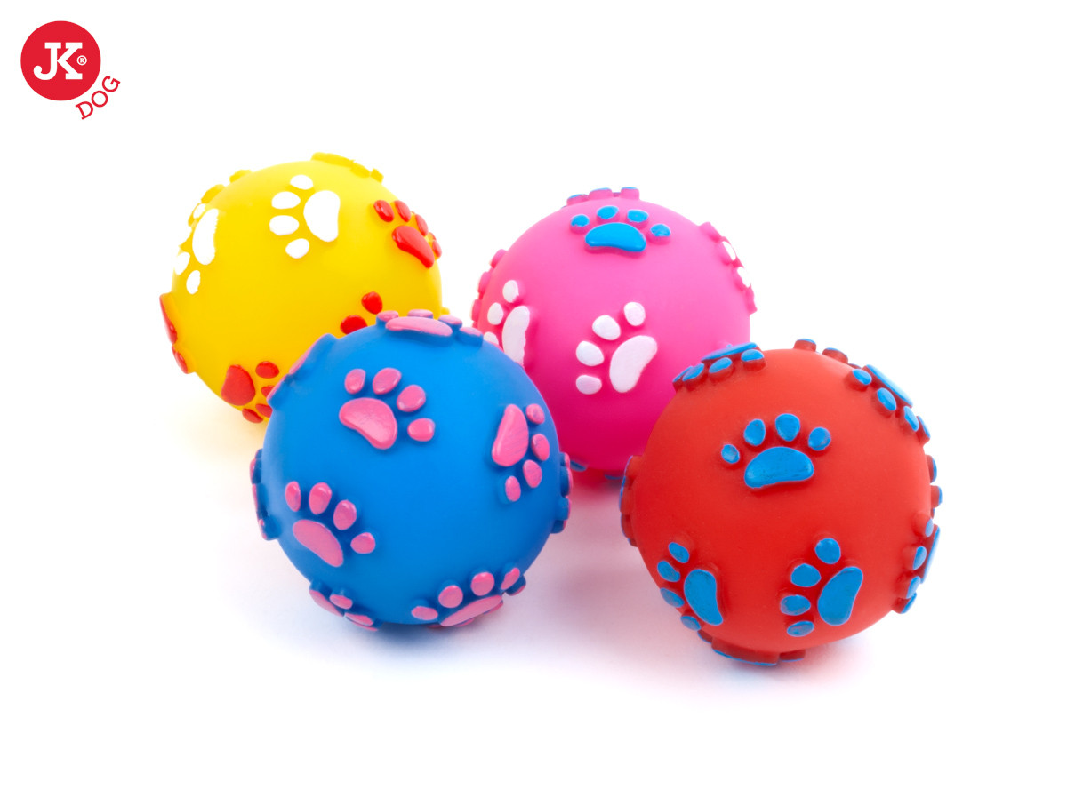 JK suņu rotaļlieta Bumba vinila ar skaņu Paws 6cm