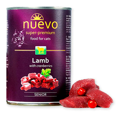 NUEVO CAT SENIOR LAMB konservi kaķiem Jērs 400g