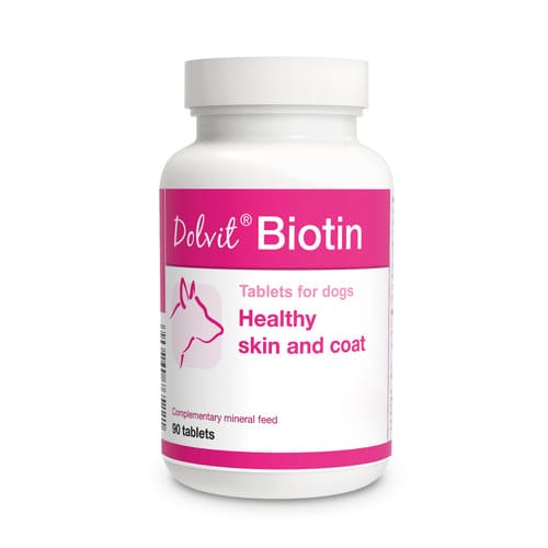 Dolvit Biotin biotīna tabletes ādai un apmatojumam suņiem N90
