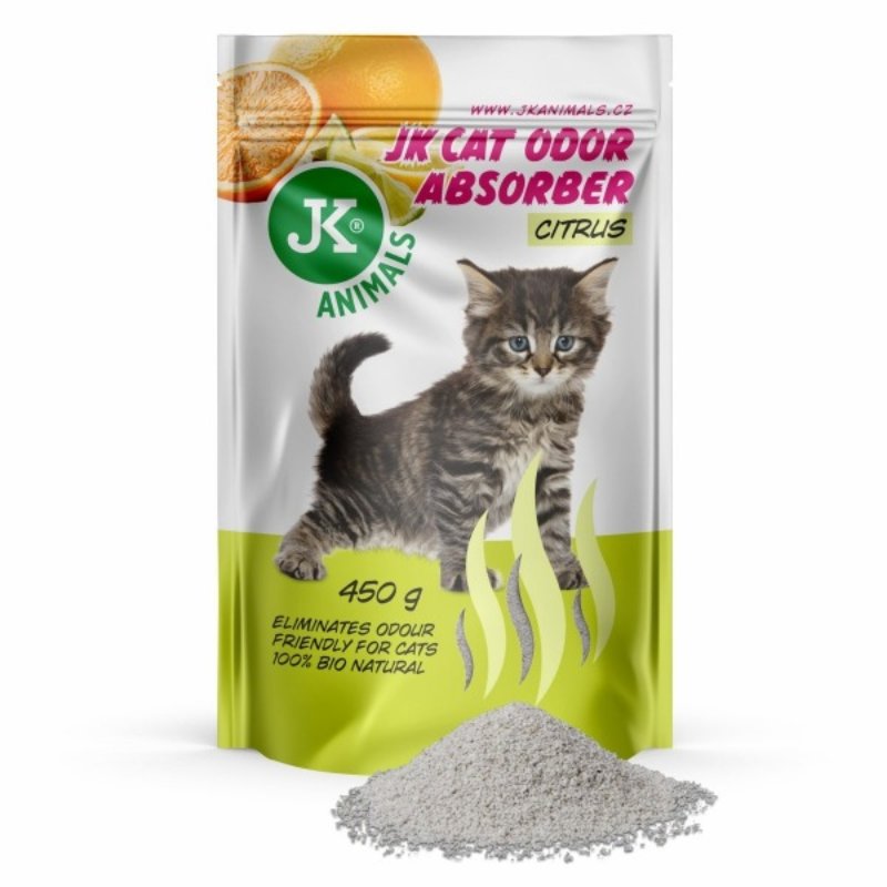 JK Absorber smaku absorbents kaķu pakaišiem ar citrusaugļu aromātu 450 g