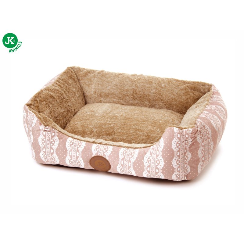 JK suņu un kaķu guļvieta FURRY BEIGE M 60x50x20cm