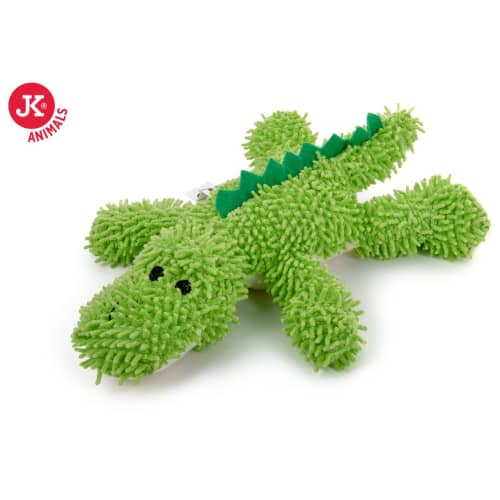 JK plīša suņu rotaļlieta ar pīkstuli KROKODILS 29cm