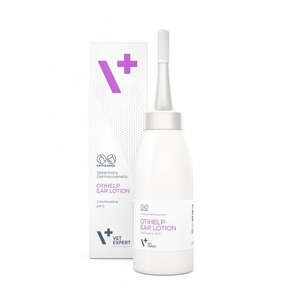 VetExpert OtiHelp Ear Lotion ausu tīrīšanas losjons suņiem un kaķiem 75 ml