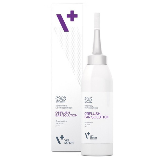 VetExpert Otiflush ausu tīrīšanas šķīdums suņiem un kaķiem 125 ml