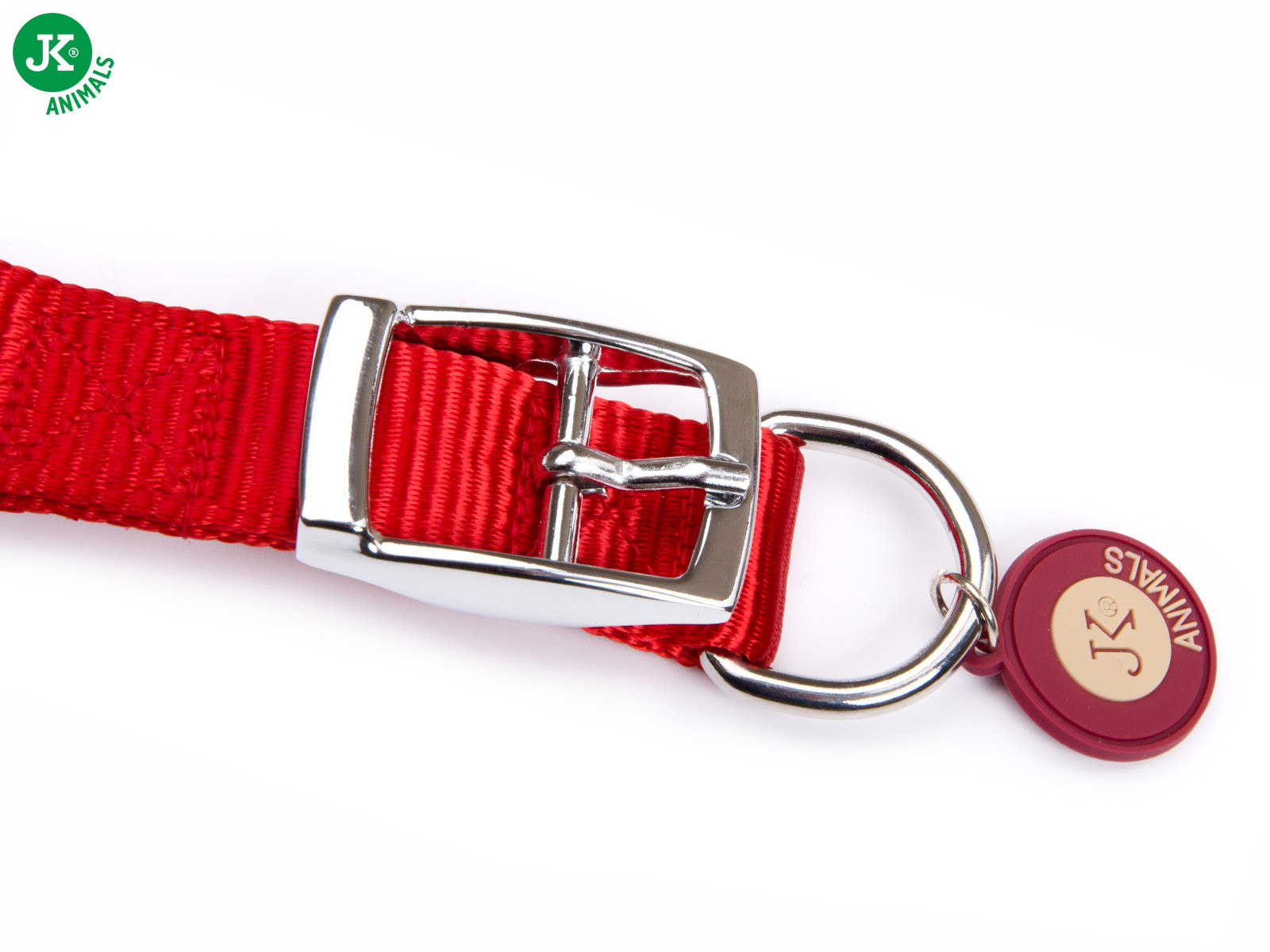 JK suņu kaklasiksna plata Comfort Red Dažādi izmēri