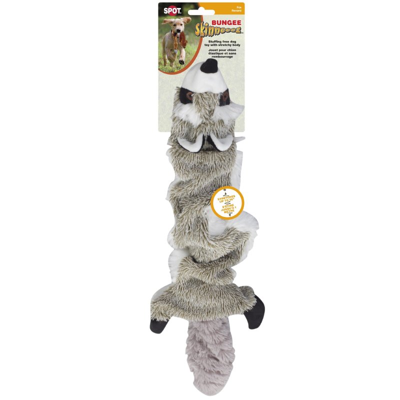 Skinneeez suņu rotaļlieta bez pildījuma ar virvi Raccoon 35cm