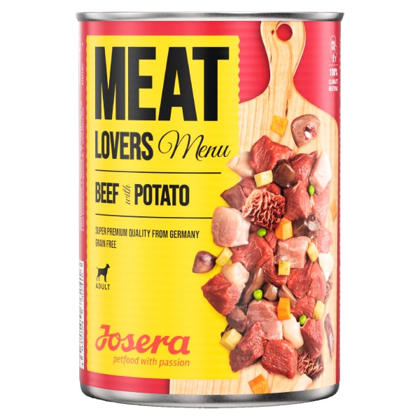 Josera Meat Lovers Menu Beef & Potato konservi suņiem ar liellopu un kartupeļiem 400 g
