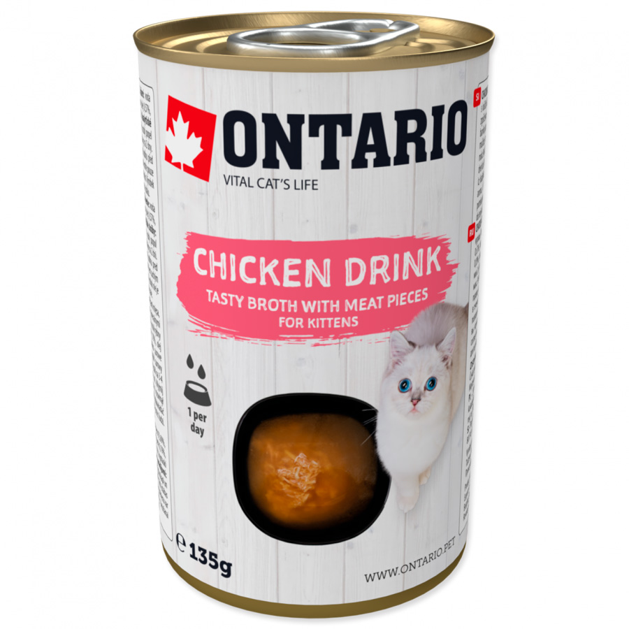ONTARIO CAT KITTEN DRINK CHICKEN dzēriens buljons kaķēniem Vista 135g