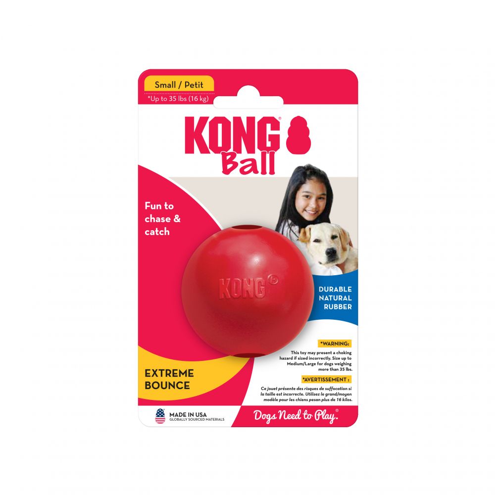 KONG BALL izturīga rotaļlieta suņiem S 6cm