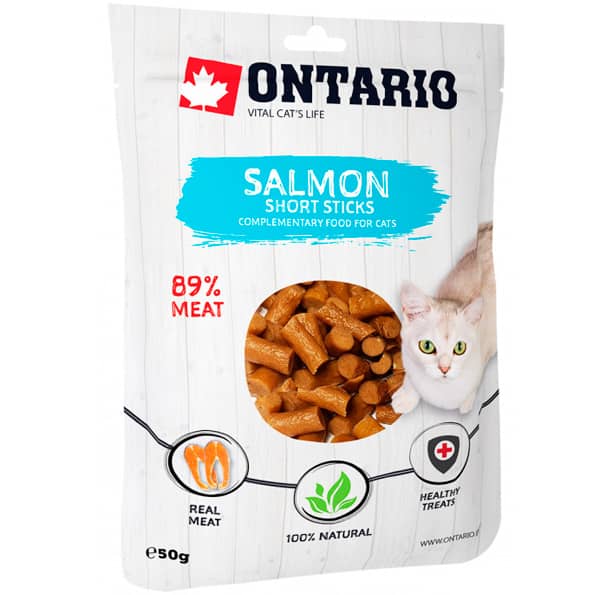 ONTARIO CAT MINI STICKS SALMON gardums kaķiem Lasis 50g