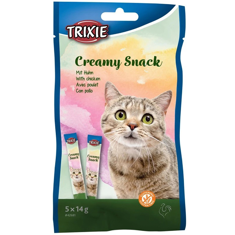 TRIXIE CREAMY CHICKEN krēmīgs gardums kaķiem Vista 14g x5