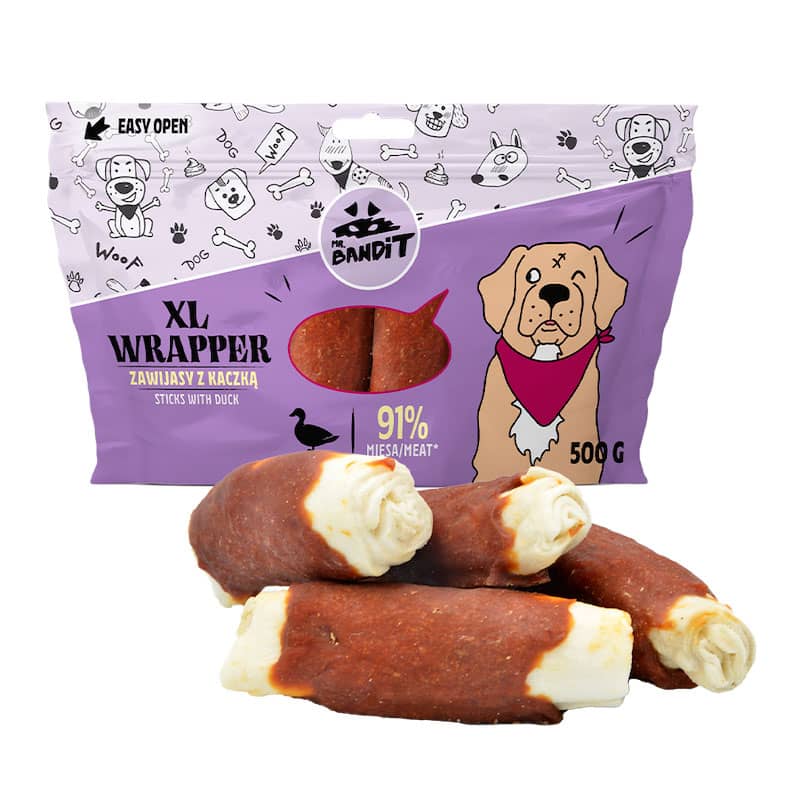 MR.BANDIT WRAPPER XL DUCK suņu gardums Nūjiņas ar pīli 13cm 500g N8
