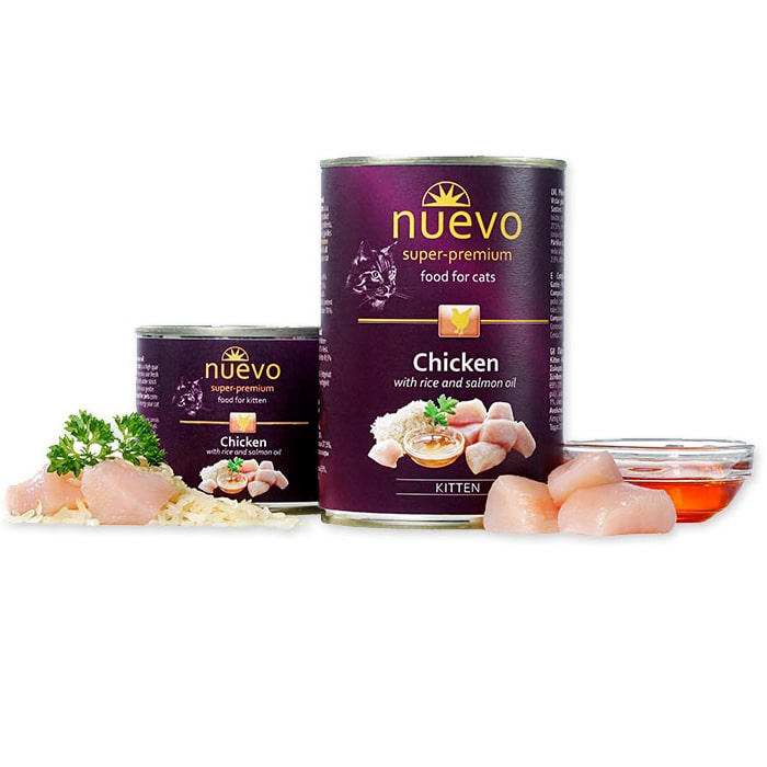 NUEVO CAT KITTEN CHICKEN konservi kaķēniem Vista 200g