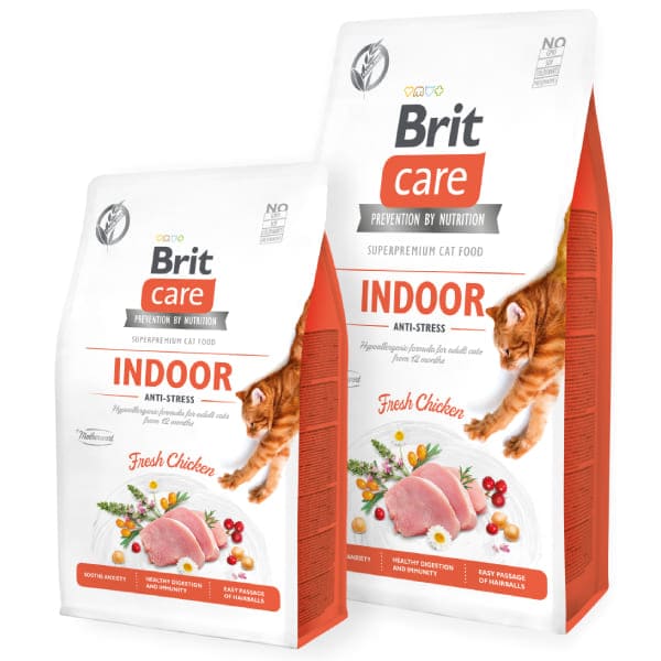 BRIT CARE CAT INDOOR sausā barība kaķiem Vista 7kg