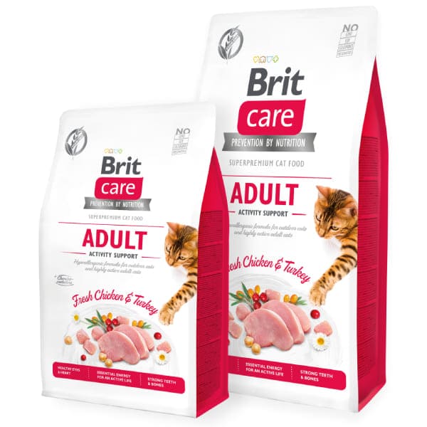 BRIT CARE CAT ACTIVITY sausā barība kaķiem Tītars 7kg