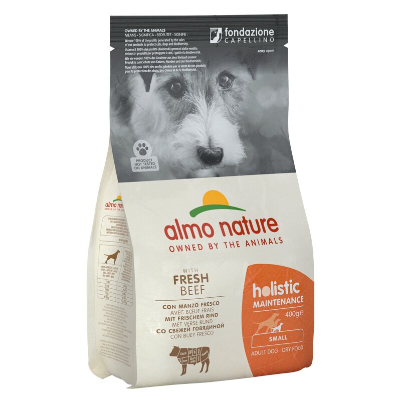 Almo Nature Holistic Fresh Beef sausā barība suņiem XS/S Liellops 2kg