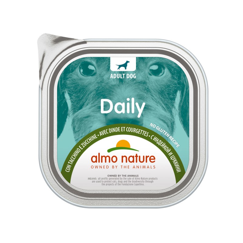 Almo Nature Daily Dog Turkey Courgette konservi suņiem Tītars, kabači 300g