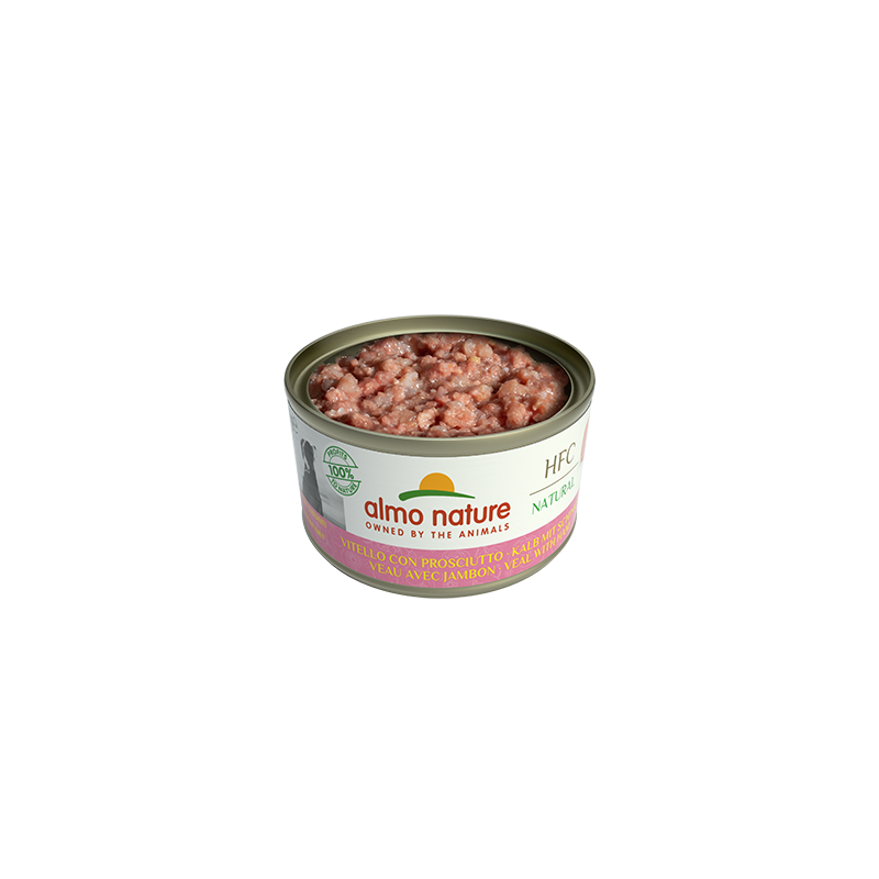 Almo Nature HFC Natural Veal & Ham konservi suņiem Teļš, šķiņķis 95g