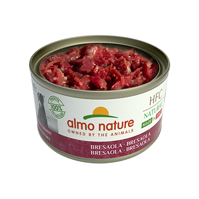 Almo Nature HFC Bresaola konservi suņiem Bresaola auksti kūpināta gaļa 95g