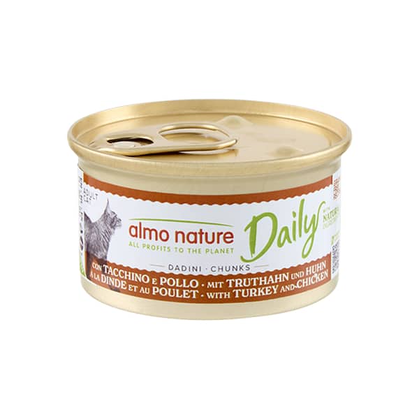 Almo Nature Cat DAILY Mousse Turkey konservi kaķiem pastēte Tītars 85g