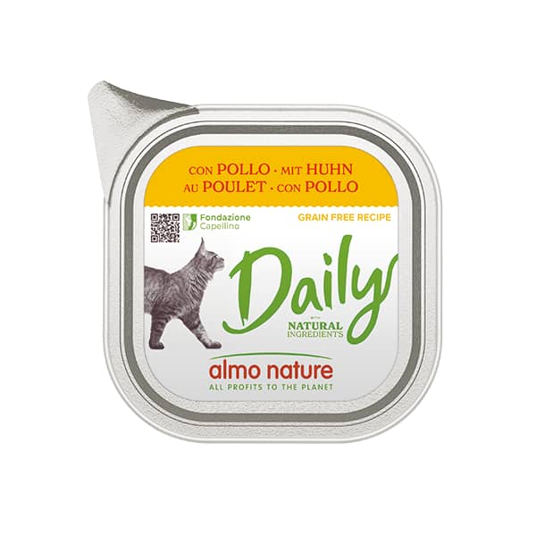 ALMO NATURE CAT DAILY CHICKEN konservi kaķiem Vista 100g