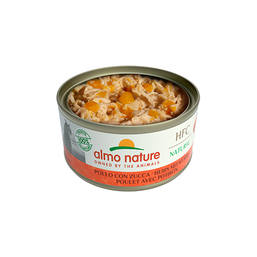 Almo Nature Cat HFC Chicken & Pumpkin konservi kaķiem Vista, ķirbis 70g