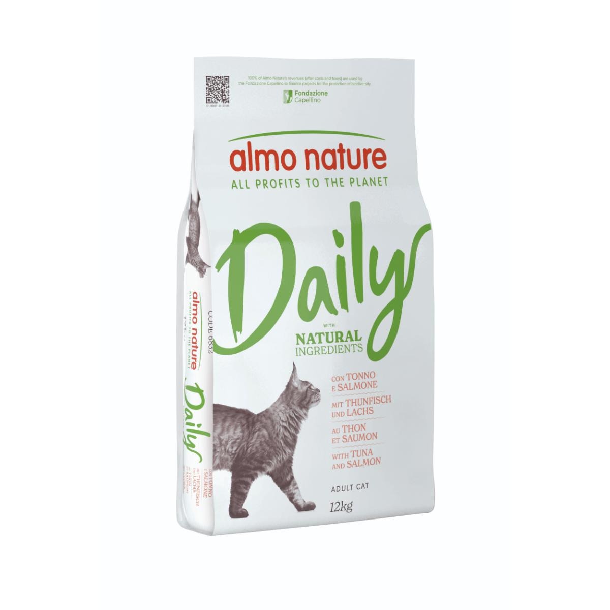 Almo Nature Cat Daily Tuna & Salmon sausā kaķu barība Tuncis, lasis 12kg