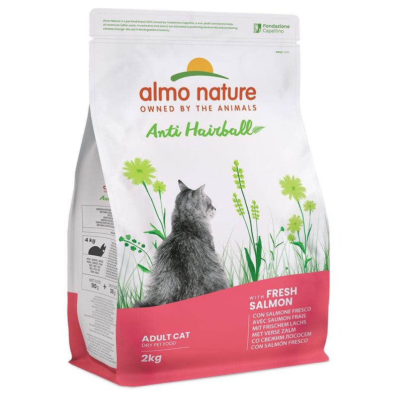 Almo Nature Cat Holistic Anti-Hairball Salmon sausā barība kaķiem Lasis 2kg