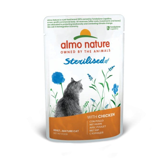 Almo Nature Cat Holistic Sterilised Chicken konservi kaķiem Vista 70g