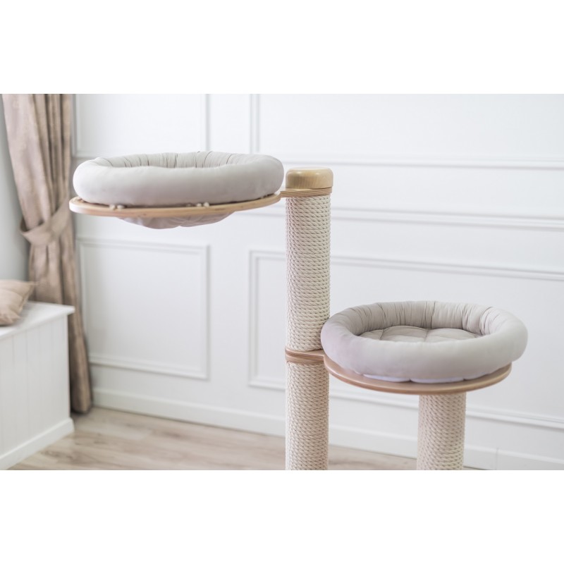 LUXUCAT Nagu asināmie - mājiņa kaķiem 134cm Beige Cotton rope