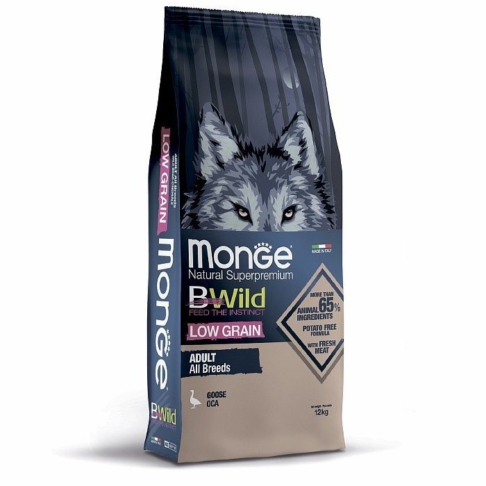 MONGE DOG BWILD GOOSE sausā suņu barība Zoss 12kg