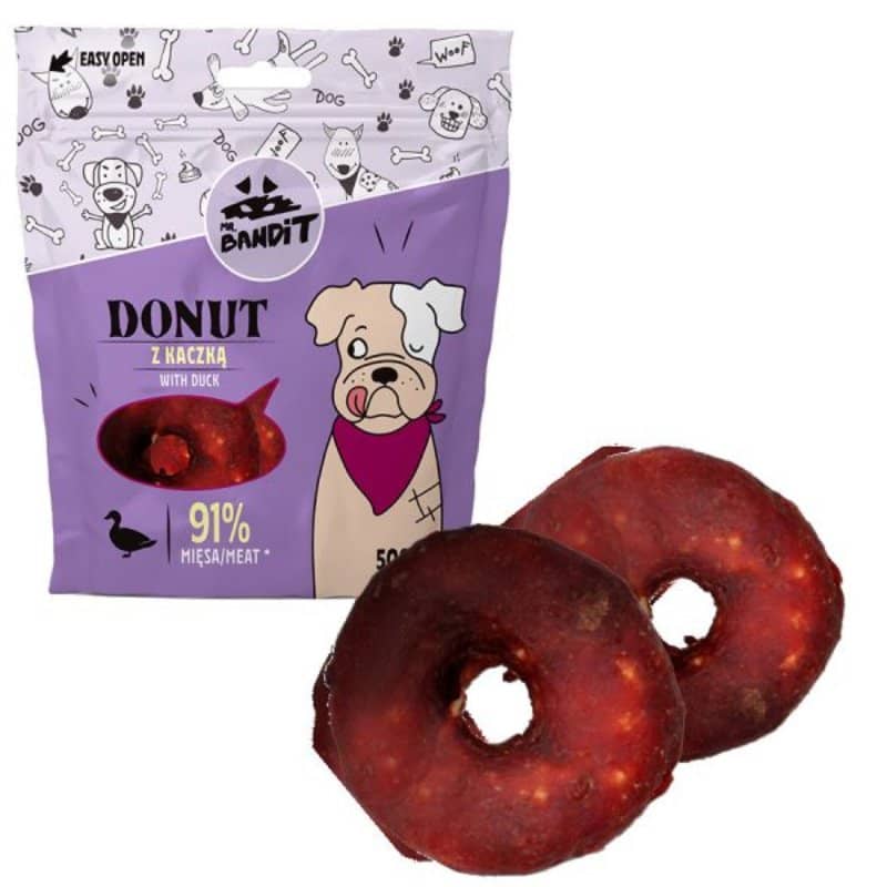 MR.BANDIT DONUT DUCK gardums virtulis suņiem Pīle 500g