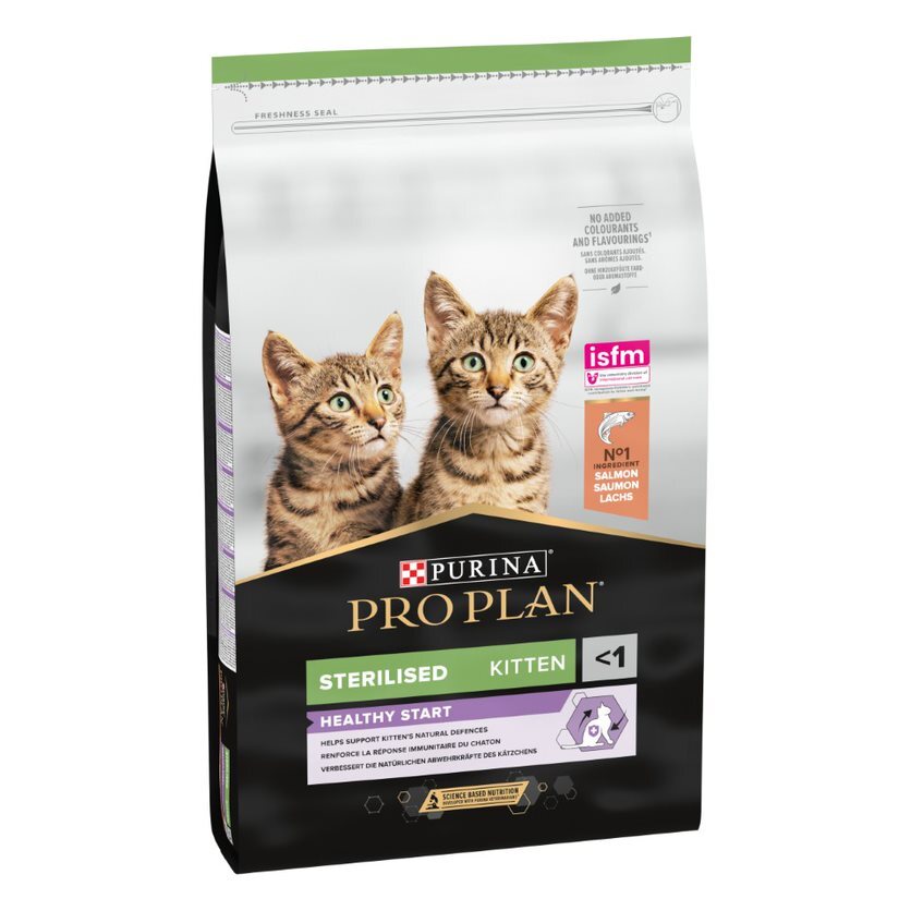 Pro Plan Kitten Sterilised Salmon kaķēnu barība sterilizētiem kaķēniem ar lasi 10 kg