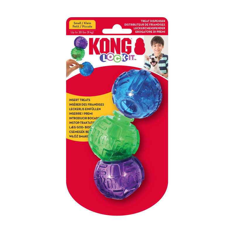 KONG Lock-it 3-PK rotaļlieta suņiem S