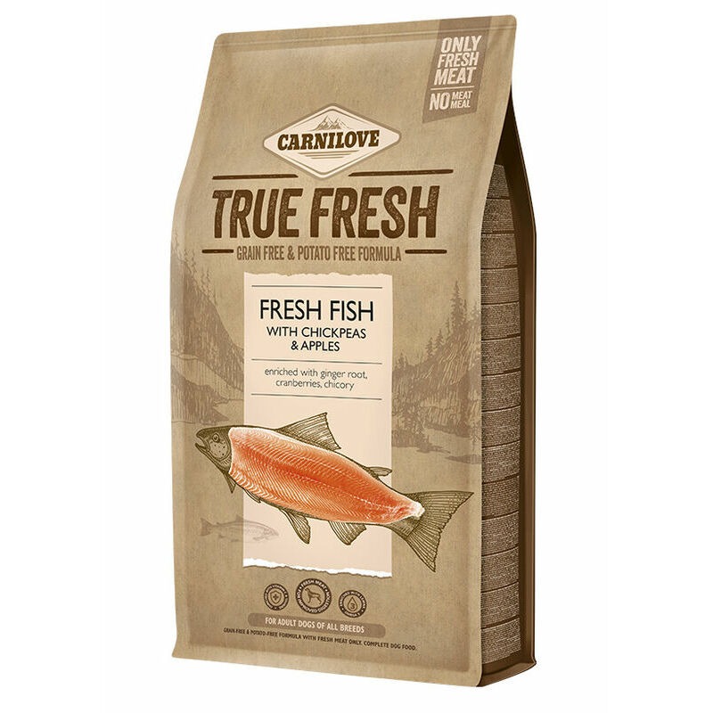CARNILOVE DOG TRUE FRESH FISH bezgraudu sausā barība suņiem Zivis 11.4kg
