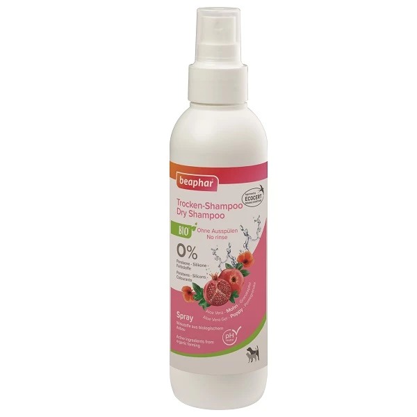 BEAPHAR BIO DRY SHAMPOO SPRAY sausais šampūns suņiem, kaķiem 200ml