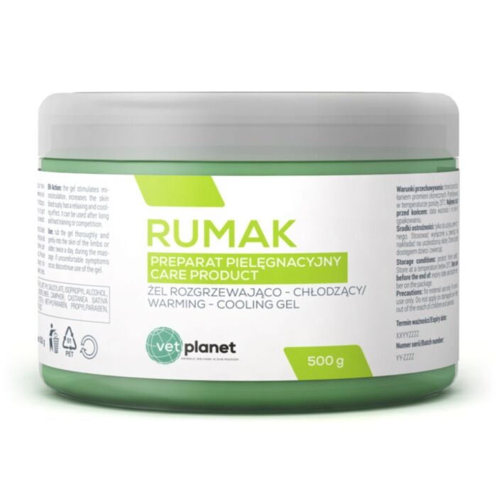 RUMAK zirgu gēls sildoši atvēsinošs ar kamparu un mentolu 500g