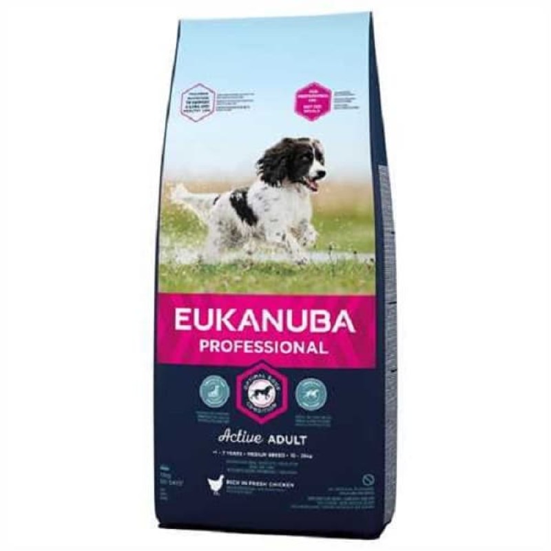 EUKANUBA DOG MEDIUM sausā barība suņiem Vista 18kg
