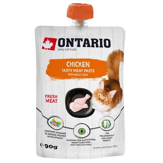 ONTARIO CAT TASTY MEAT PASTE CHICKEN gaļas pasta kaķiem Vista 90g