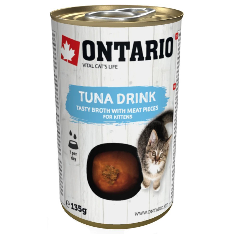 ONTARIO CAT KITTEN DRINK TUNA dzēriens buljons kaķēniem Tuncis 135g