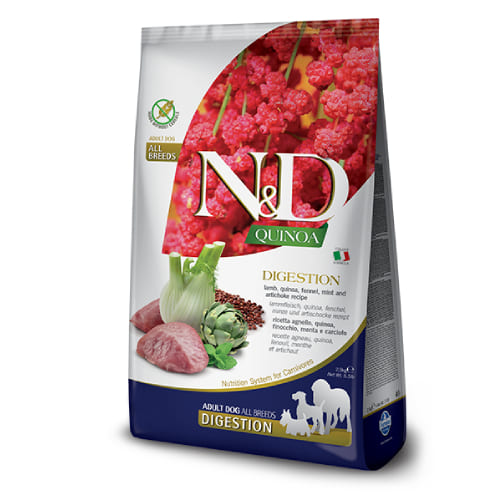 FARMINA N&D DOG GF QUINOA LAMB DIGESTION M/L suņu barība Jērs, kvinoja, fenhelis 7kg