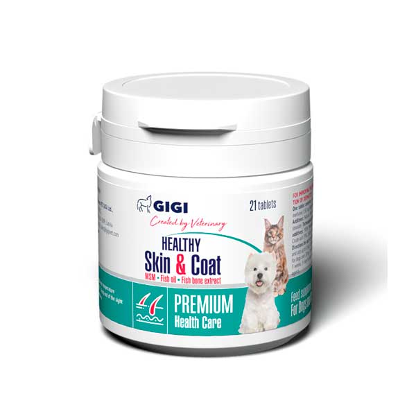 GIGI Healthy Skin & Coat tabletes ādai un apmatojumam suņiem un kaķiem N21