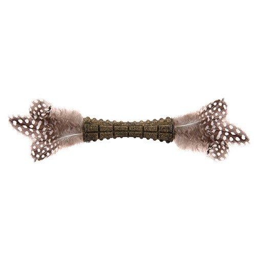 GIGWI JOHNNY CATNIP rotalļieta kaķiem ar kaķumētru, spalvām M 19cm