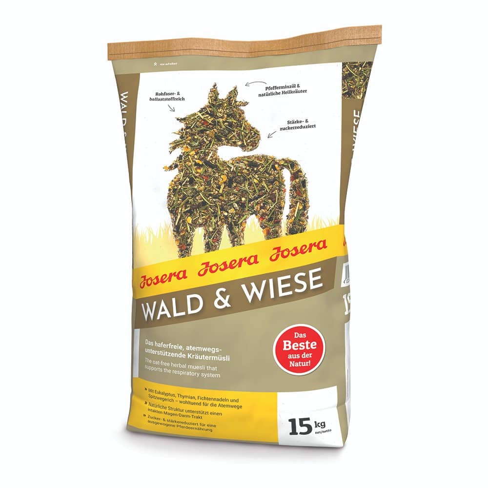 Josera Wald & Wiese zirgu muslis ar ārstniecības augiem 15 kg