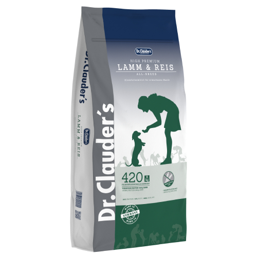 DR.CLAUDER’S DOG HIGH PREMIUM SENSITIVE sausā barība suņiem Jērs, rīsi 15kg