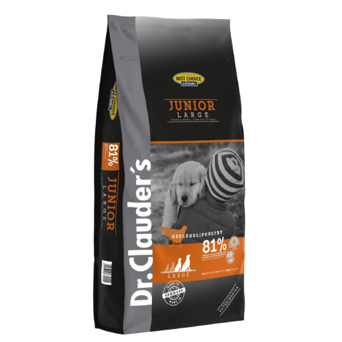 DR.CLAUDER`S DOG JUNIOR LARGE sausā suņu barība Mājputni 20kg